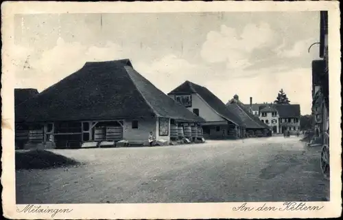 Ak Metzingen in Württemberg, An den Keltern, Weinkelterei