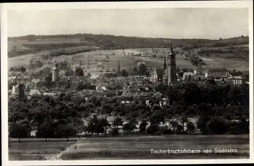 Ak Tauberbischofsheim in Baden Württemberg, Blick auf den Ort von Südosten