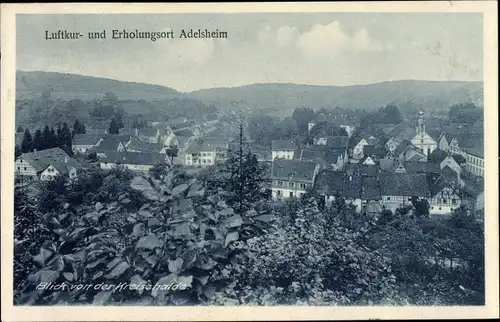 Ak Adelsheim in Baden, Blick von der Kreisehalde auf den Ort