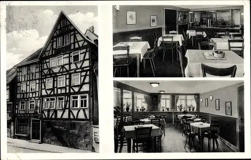 Ak Walldürn im Odenwald, Gasthaus zum Grünen Baum, Innenansicht