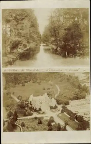 Foto Ak Marchais Aisne, Chateau, Panorama et Canal