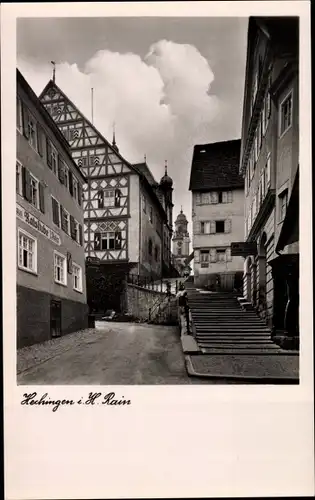 Ak Hechingen in Baden Württemberg, Rain, Gasthaus Ratsstube, Fachwerkhaus