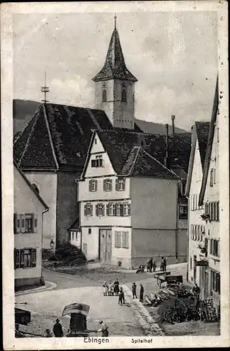 Ak Ebingen Albstadt in Württemberg, Spitalhof, Kirche