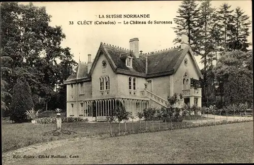 Ak Clécy Calvados, Le Chateau de Surosnes