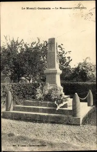 Ak Le Mesnil Germain Calvados, Le Monument