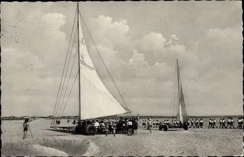 Ak Nordseebad Sankt Peter Ording, Strandsegler