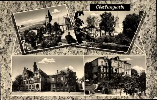 Ak Oberlungwitz in Sachsen, Kirche, Gebäude