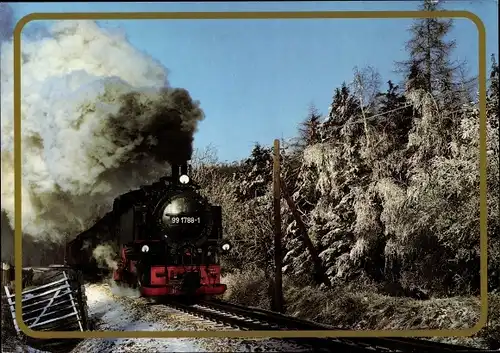 Ak Schmalspurbahn Cranzahl, Lok 99 1788 bei Kretscham Rothensehma