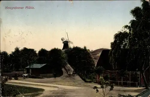 Ak Hamburg Harburg Neugraben, Partie in Wald und Heide, Neugrabener Mühle