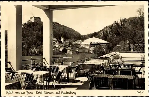 Ak Riedenburg in Niederbayern, Jura Hotel, Terrasse