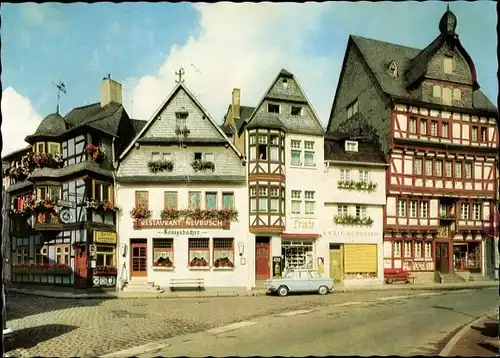 Ak Adenau in der Eifel, Marktplatz, Restaurant Neubusch, Friseur, Café