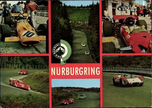 Ak Nürburg in der Eifel, Nürburgring, Autorennen, Rennwagen