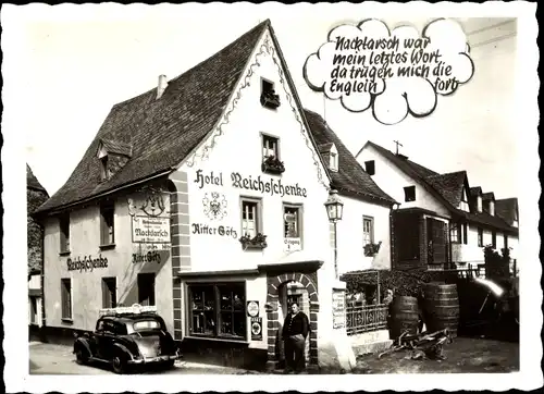 Ak Kröv an der Mosel, Hotel Reichsschenke zum Ritter Götz, Außenansicht