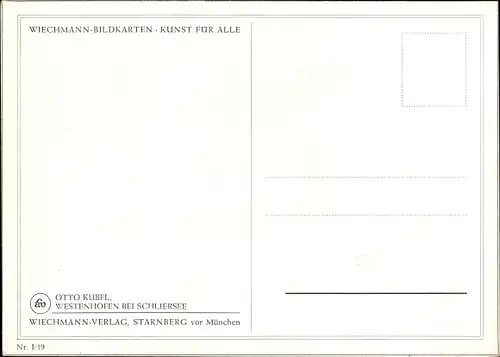 Künstler Ak Kubel, Otto, Westenhofen Schliersee in Oberbayern, Ort mit Umgebung