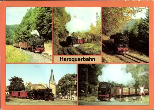 Ak Deutsche Eisenbahn, Dampflok, Harzquerbahn