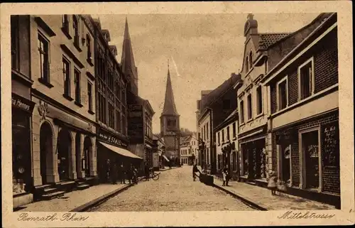 Ak Benrath Düsseldorf am Rhein, Mittelstraße