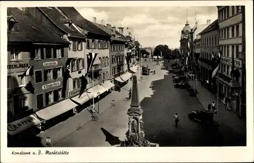 Ak Konstanz am Bodensee, Marktstätte, Gasthaus Zum roten Adler