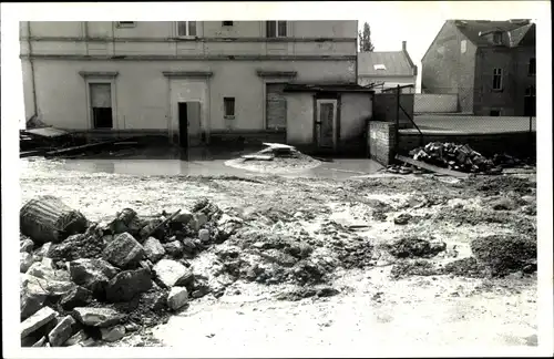Foto Ak Rüdesheim am Rhein, Hochwasser, Zerstörung