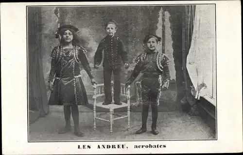 Ak Les Andreu, Acrobates, Akrobaten