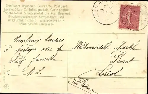 Litho Segelschiffe auf See