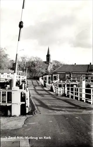 Ak 't Zand Nordholland Niederlande, Vlotbrug en Kerk