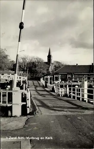 Ak 't Zand Nordholland Niederlande, Vlotbrug en Kerk