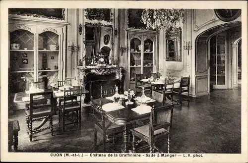 Ak Cuon Maine et Loire, Chateau de la Graffiniere, Salle a Manger