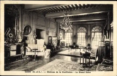 Ak Cuon Maine et Loire, Chateau de la Graffiniere, Le Grand Salon