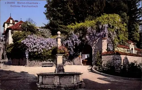 Ak Maia Alta Obermais Merano Meran Südtirol, Castel Reichenbach, Schloss