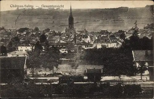 Ak Château Salins Lothringen Moselle, Gesamtansicht