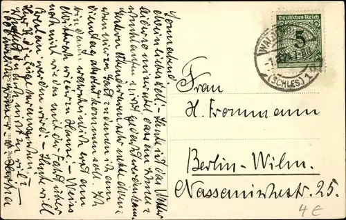 Ak Wałbrzych Waldenburg Schlesien, Totalansicht, Hochwald