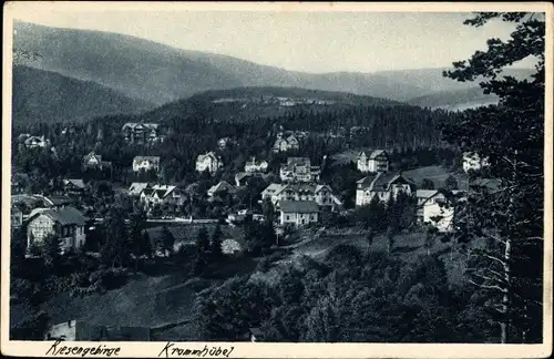 Ak Karpacz Krummhübel Riesengebirge Schlesien, Blick nach Ober-Krummhübel