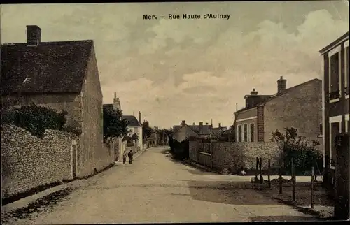 Ak Mer Loir et Cher, Rue Haute d'Aulnay