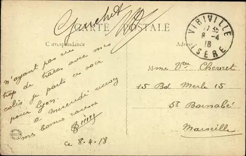 Ak Viriville Isère, Place des Buttes, Brunnen