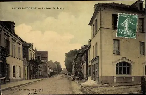 Ak Villers Bocage Calvados, Le haut du Bourg