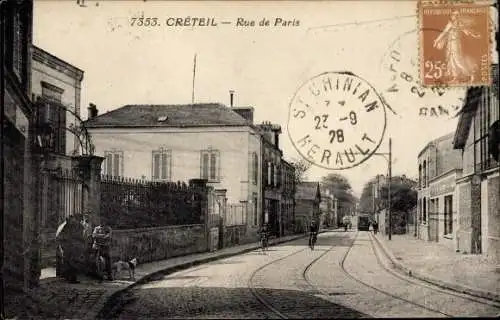 Ak Créteil Val de Marne, Rue de Paris
