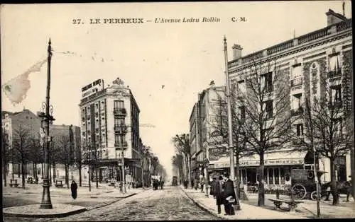 Ak Le Perreux sur Marne Val de Marne, Avenue Ledru Rollin, Cafe