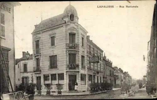 Ak Lapalisse Allier, Rue Nationale, Hotel de France