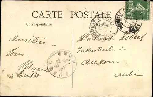 Ak Romilly sur Seine Aube, Rue du Premier Mai, la Poste