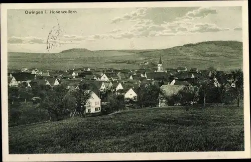 Ak Owingen Haigerloch im Zollernalbkreis, Totalansicht der Ortschaft