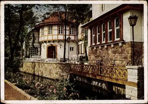 Ak Marl im Ruhrgebiet, Gasthaus Loemühle mit Parkbad