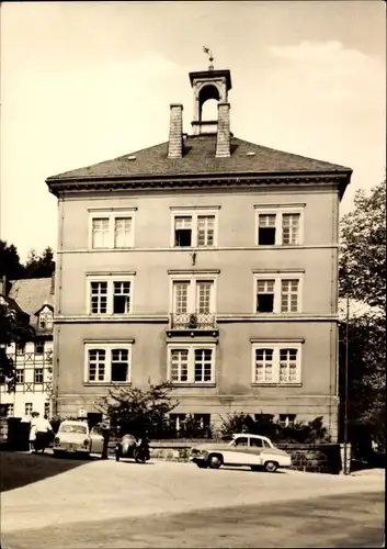 Ak Wiesa Thermalbad Wiesenbad im Erzgebirge, Badehaus