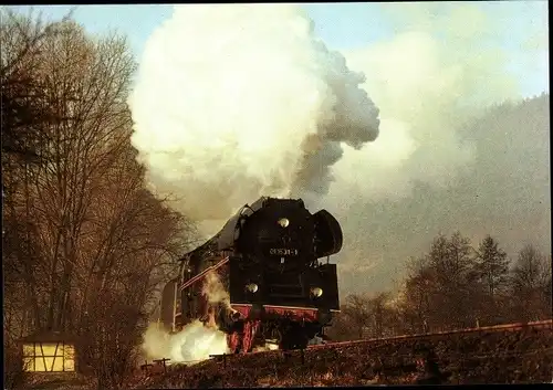 Ak Uhlstädt Kirchhasel an der Saale, Eisenbahn Lok 01 1531, P3004, 1986