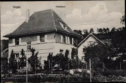 Ak Hegne Allensbach am Bodensee, Schulhaus