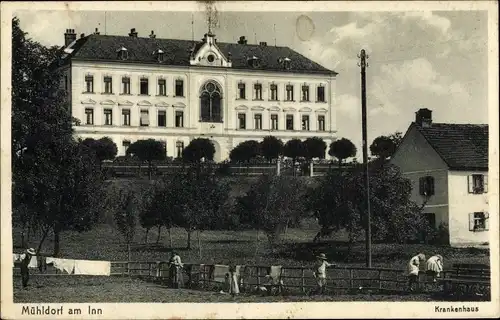 Ak Mühldorf am Inn Oberbayern, Krankenhaus