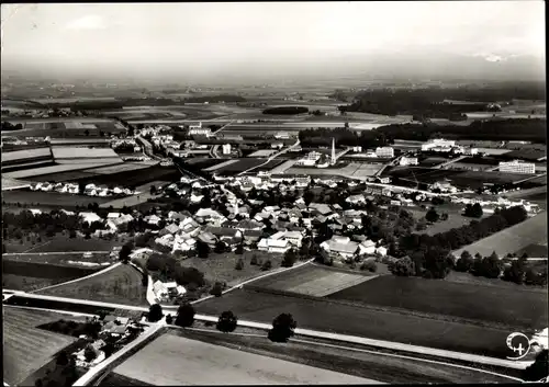 Ak Safferstetten Bad Füssing in Niederbayern, Fliegeraufnahme vom Ort