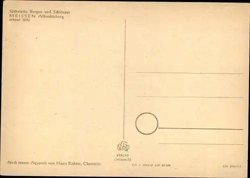 Künstler Ak Richter, Hans, Meißen an der Elbe, Albrechtsburg