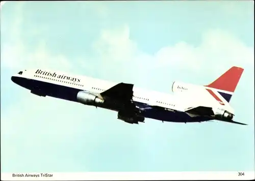 Ak Britisches Passagierflugzeug, British Airways TriStar