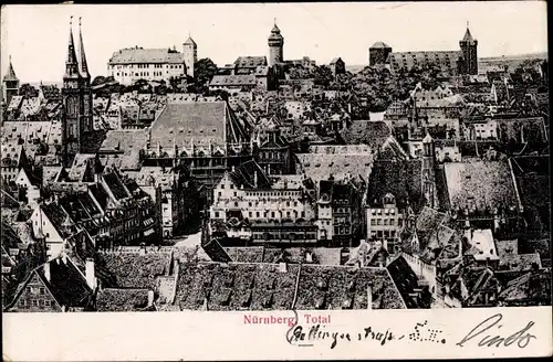 Ak Nürnberg in Mittelfranken, Totalansicht