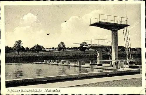 Ak Birkenfeld Nahe, Schwimmbad, Sprungturm